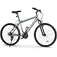 Outroad 26 Inch Mountain Bike, 21-Speed/High-Carbon Steel/Aviation Grade Frame, Dual Disc/V Brake, Adjustable Ergonomic Seat Bycycle for Men Women Adult, Quick Assembly in 20 Minutes