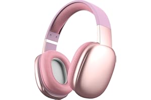 Gabba Goods Wireless Over Ear Bluetooth Headphones with Microphone - Wireless Headset -Noise Reduction - Bluetooth, Wired,Built in Micro SD for Travel, Home, Work TV,PC,Gaming,Cellphone (Pink)