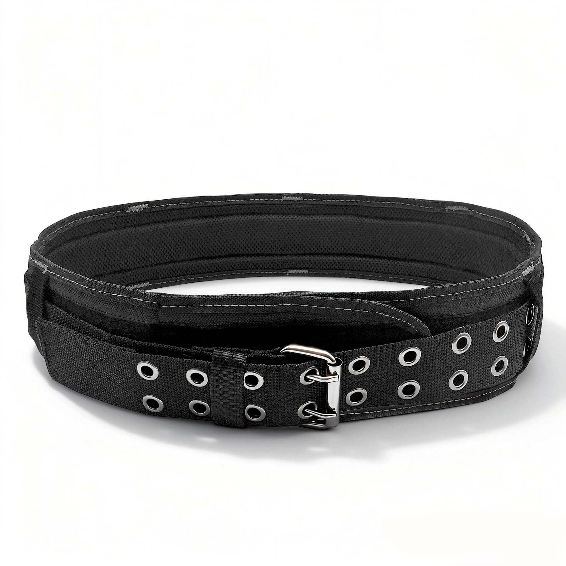 HAUTMEC Heavy-Duty Padded Tool Belt, 9cm Wide Adjustable Work Belt for Waist 30–46” with 1680D Durable Fabric, Fits Tool Pouches, Holders, Ideal for Electricians, Contractors, Carpenters – HT0141
