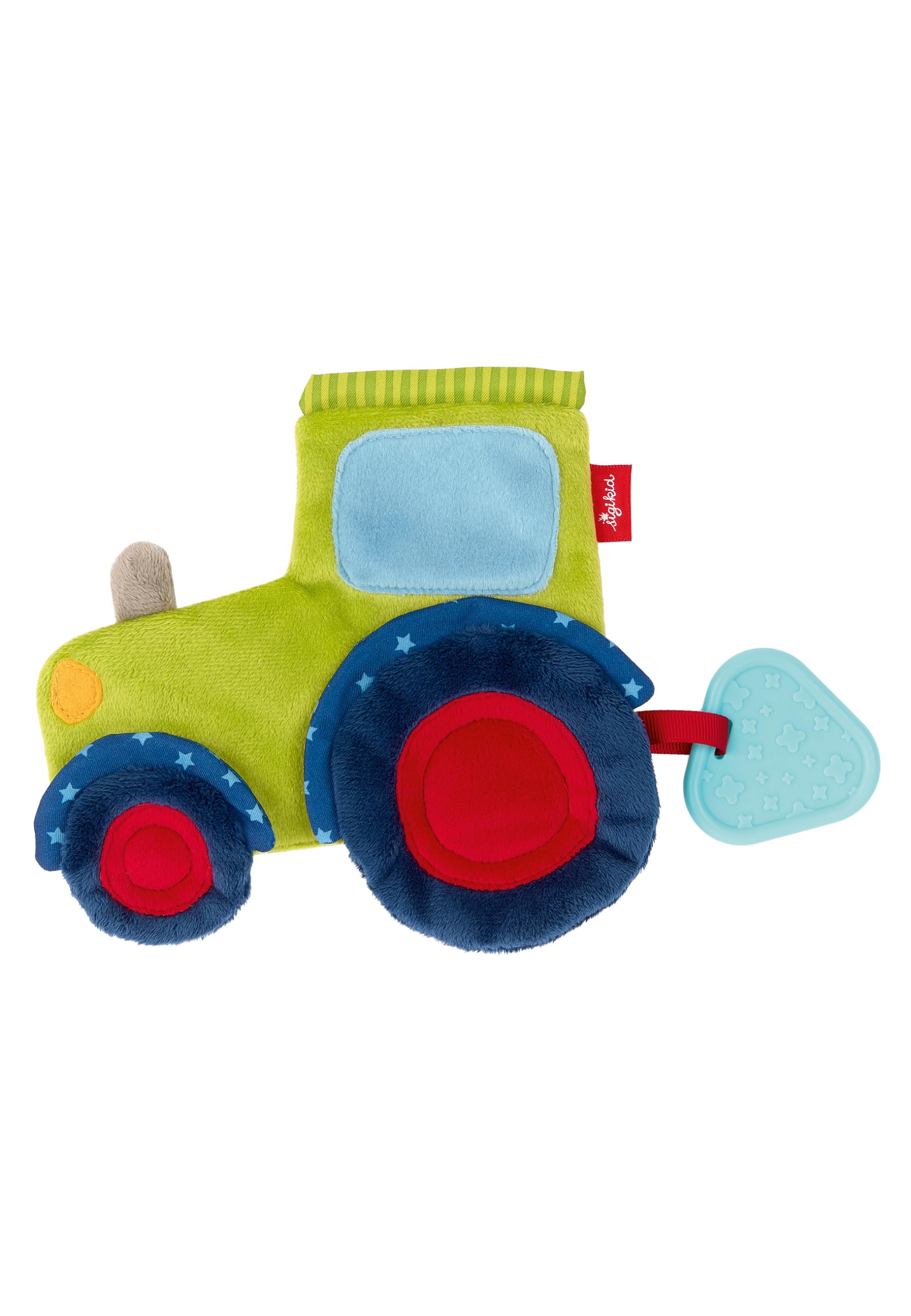 PUMA SIGIKID 42301 Active Crinkle Cloth Tractor PlayQ Girls and Boys Baby Toy Recommended from Birth Green/Blue