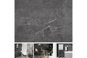 SINGULARWOOD Vinyl Wall Planks,Self-Adhesive Vinyl Panels for Walls,Peel and Stick Easy Installation (12 pcs/18 Sq Ft/Box),Marble-Grey
