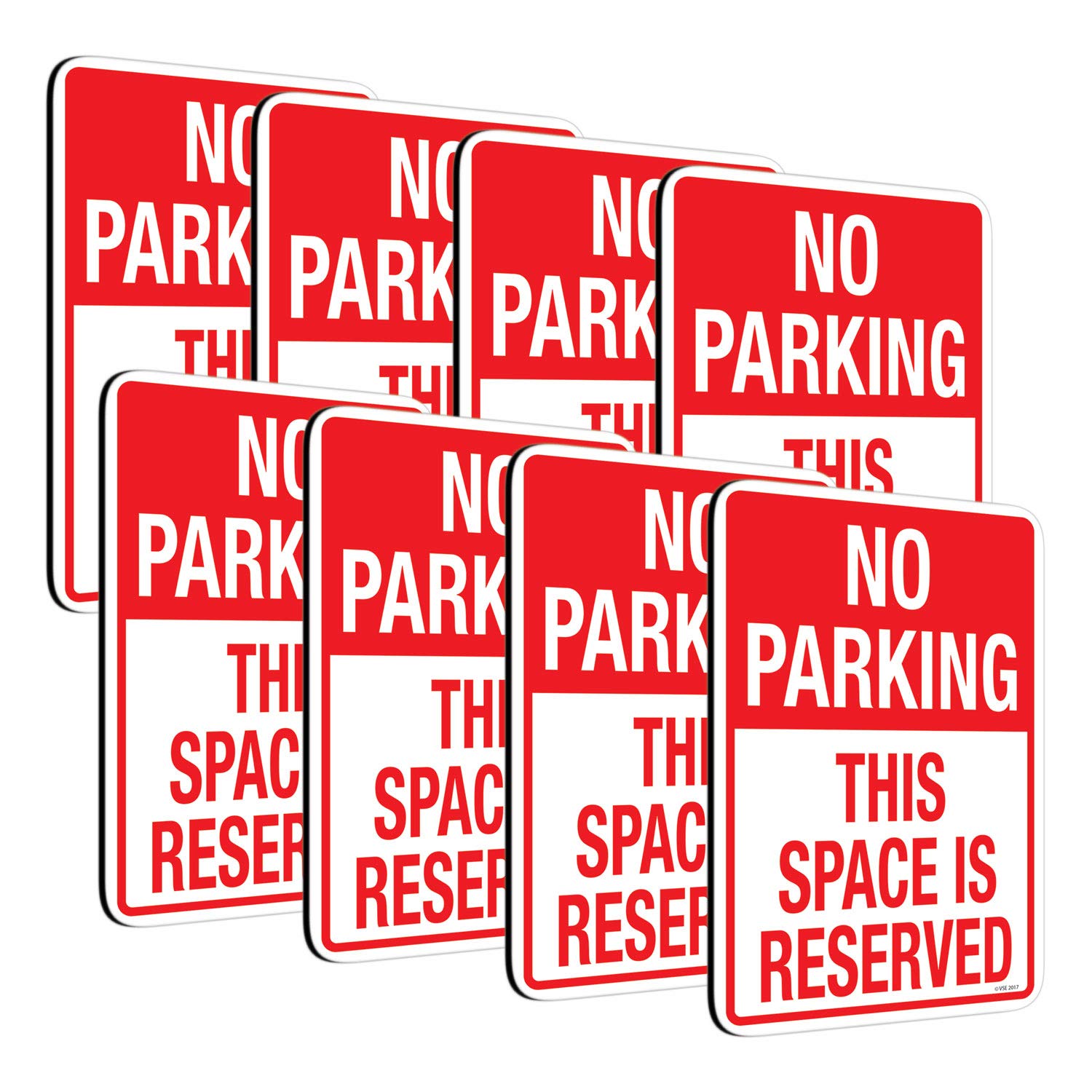 Visibility Signage No Parking This Space is Reserved 12x18 Corrugated Plastic No Parking Reserved Si