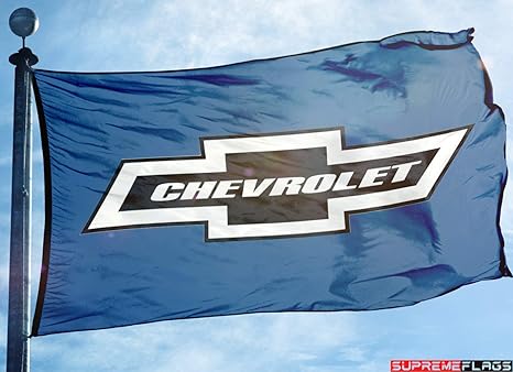 Chevrolet Flag Banner 3x5 Ft Chevy American Wall Car Garage Blue