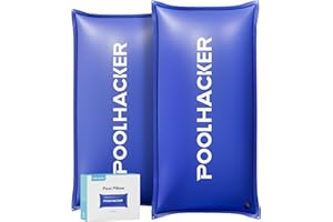 POOLHACKER Pool Pillows for Above Ground Pools, Winterizing Ice Equalizer 0.5mm Ultra Thick Pool Cover Air Pillow for Winter, Pool Closing Kit for Above-Ground Swimming Pool (Winter Blue, 4x8 2p)