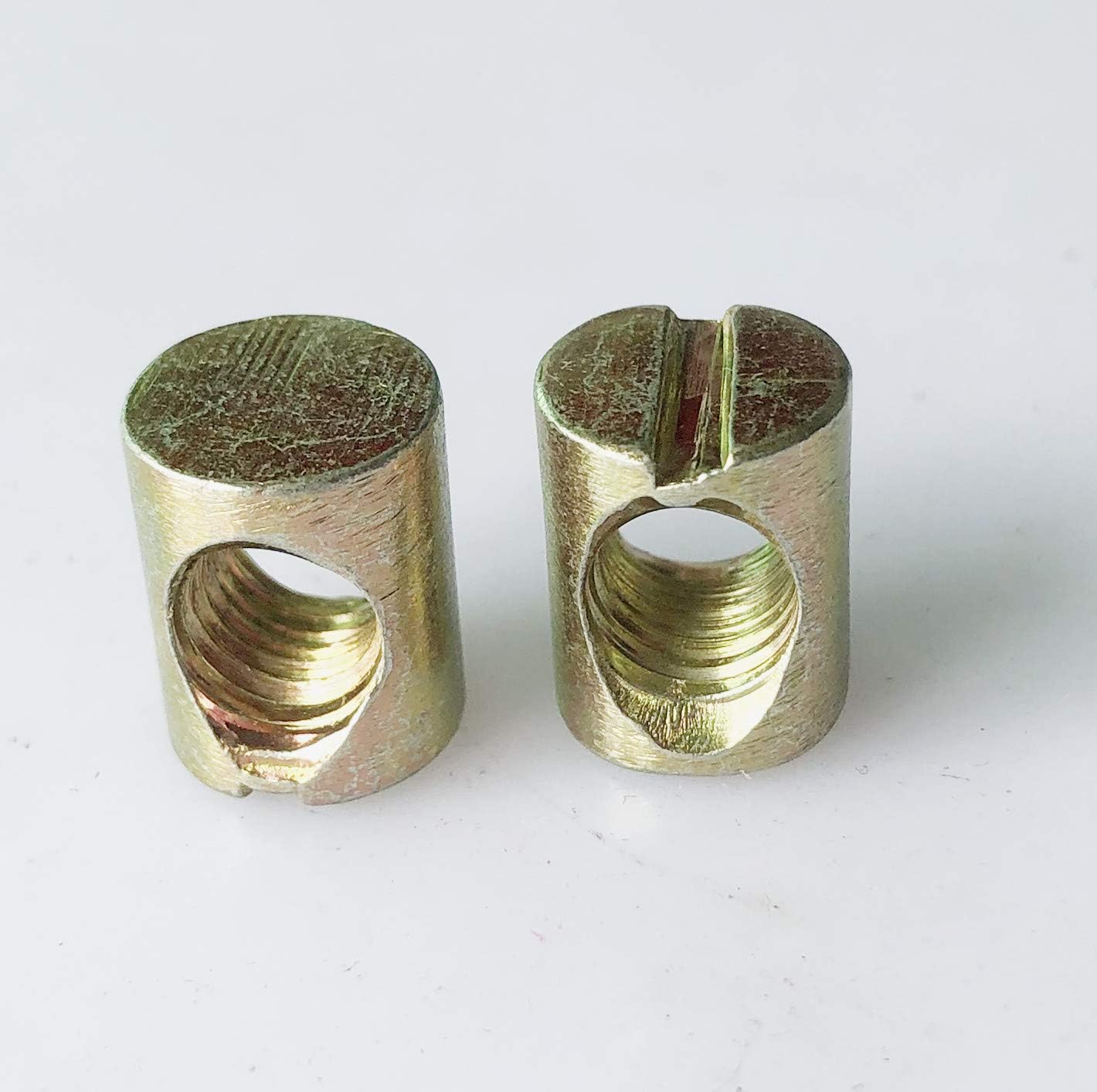 10 Pcs Metric M6 Barrel Nuts Cross Dowels Slotted Nuts for Furniture