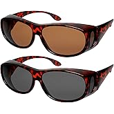 Success Eyewear Fit Over Sunglasses Polarized Lens Wear Over Prescription Eyeglasses 100% UV Protection for Men and Women