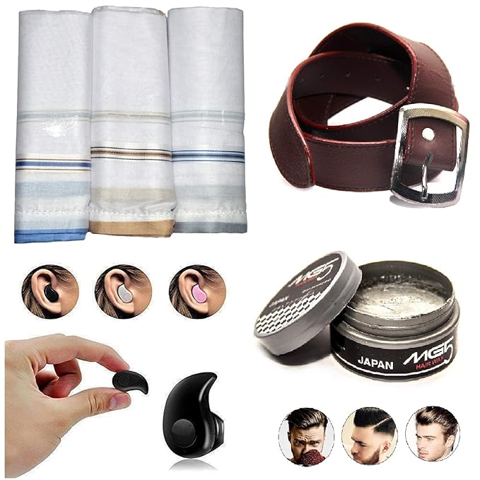 A 1 Top Men S 3 White Handkerchief And Free With Mg5 Hair Wax And