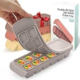 Firgi 0.5 oz 12-Cavity Silicone Ice Cube Freezer Tray with Lid, 4-Pack Mix | Baby Food Storage Freezer Tray for Purees &amp; Breast Milk, 100% Platinum Silicone, Leak-Resistant &amp; Dishwasher Safe,Korean Made