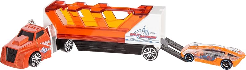 Hot Wheels Truckin' Transporters Modular Truck Carrier w/ 12 Exclusive Cars