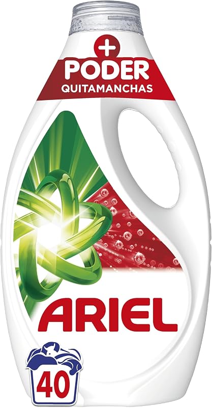 Detergente Lavadora Liquido, 40 Lavados, Jabon Extra Poder Quitamanchas, Limpieza Profunda