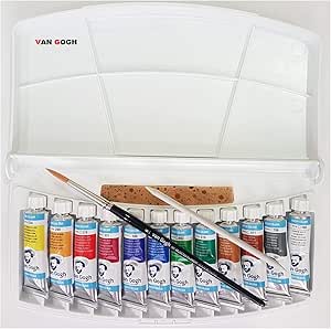 Van Gogh acuarelas Set 12 x 10 ml tubos,con pincel y Estompe ...