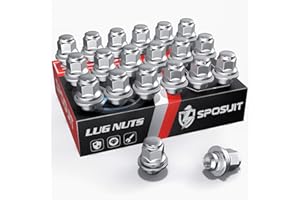 Sposuit M12x1.5 Lug Nuts - Replacement for 1983-2023 Toyota Camry, 2001-2023 Highlander, 1996-2023 RAV4, 1998-2023 Sienna - O