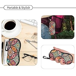 Hion Eyeglass Case Sunglasses Soft Pouch with Belt