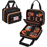 MRINCA Carrying Case Compatible with Klein Tools ET310/MM325/NCVT3P/RT250/69149P, Electrician Tool Organizer for Multimeter, Voltage Tester, Clamp Meter & Circuit Breaker Finder