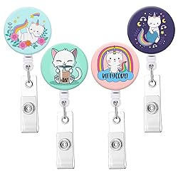Retractable Badge Reel Clip, Badge Holder with