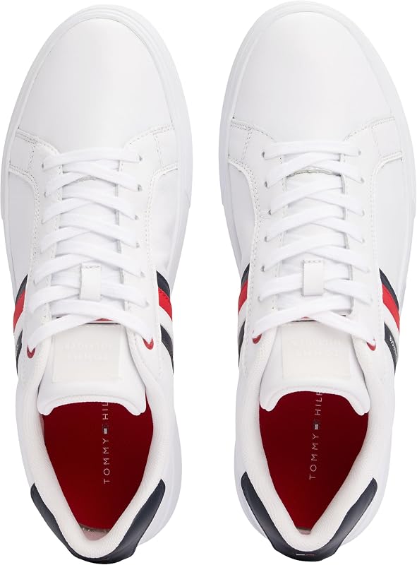 Herren Cupsole Sneaker Essential Leather Low Top, Weiß (White), 42 — Foto 6 von 8
