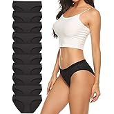 Xibing Women's Breathable Underwear Stretch Bikini Panties Low Waist Mesh Hipster Panty 10-Pack