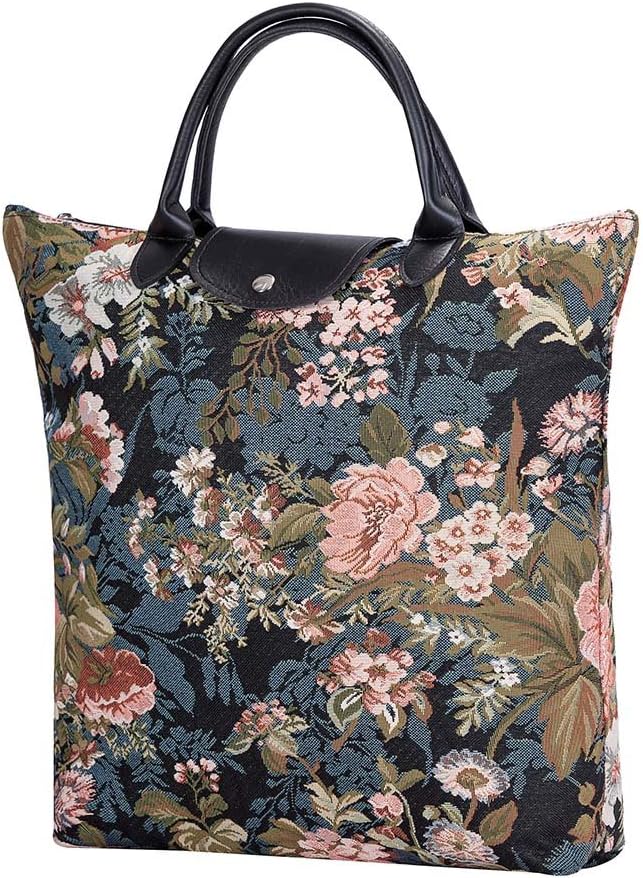 Signare Folding Re-Usable Shopping Fold Away Bag (Peony) - Image 3