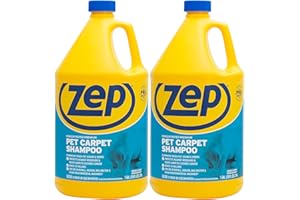 Zep Premium Pet Carpet Shampoo - 1 Gallon (Case of 2) ZUPPC128 - Concentrated Pro Formula Removes Tough Pet Stains and Odors