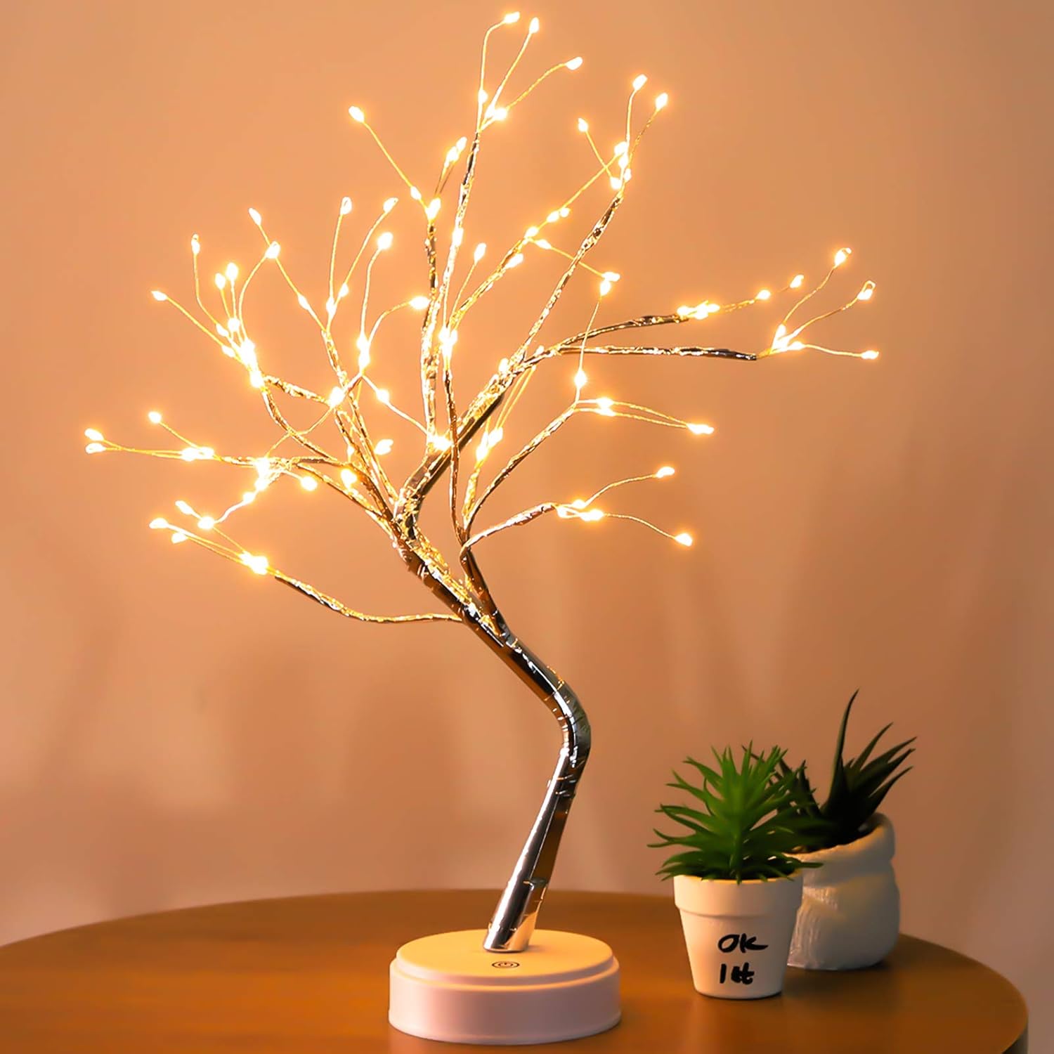 20 Inch Tabletop Bonsai Tree Light Touch Switch Waterproof 108 LED Lamp