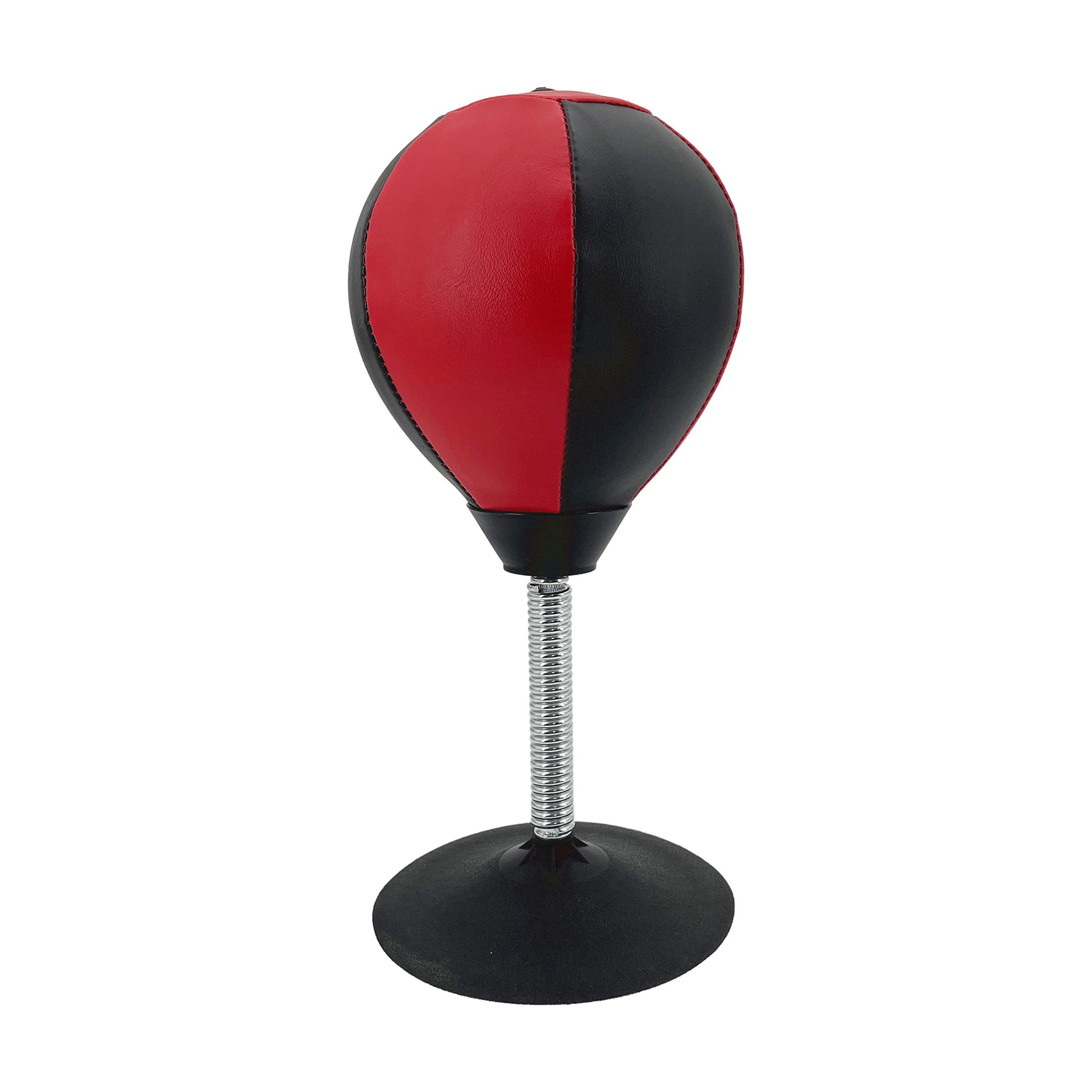Alephnull Desk Punching Ball Stress Buster with Suction Cup for Office Home Speed and Reaction Training (Black+Red)