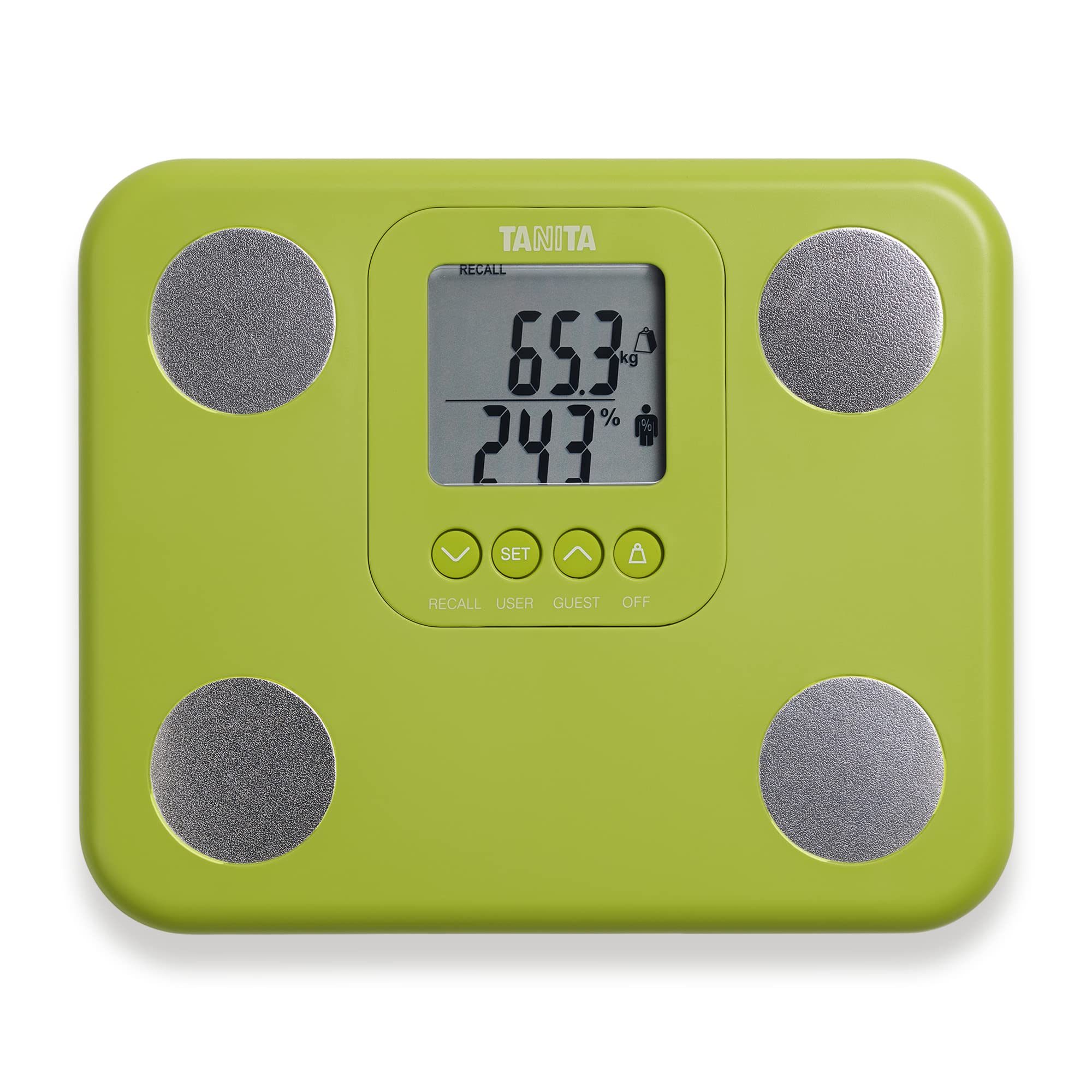 TANITA BC-730 Smart Scales for Body Weight and Fat – Digital Bathroom Scales, Body Fat Scales with LCD Display, Compact Weight Scale, Green
