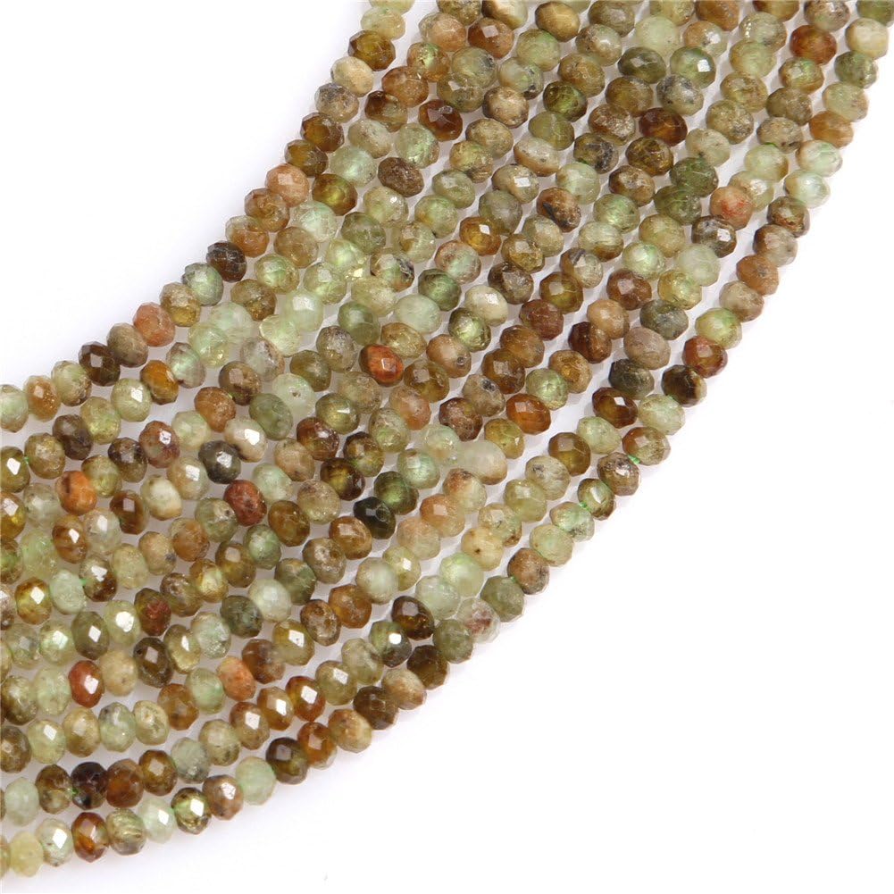 AAA Natural Rondelle Spacer Semi Precious Stone Beads for Jewellery Making 15'' (Prehnite/2x3mm) - Image 4