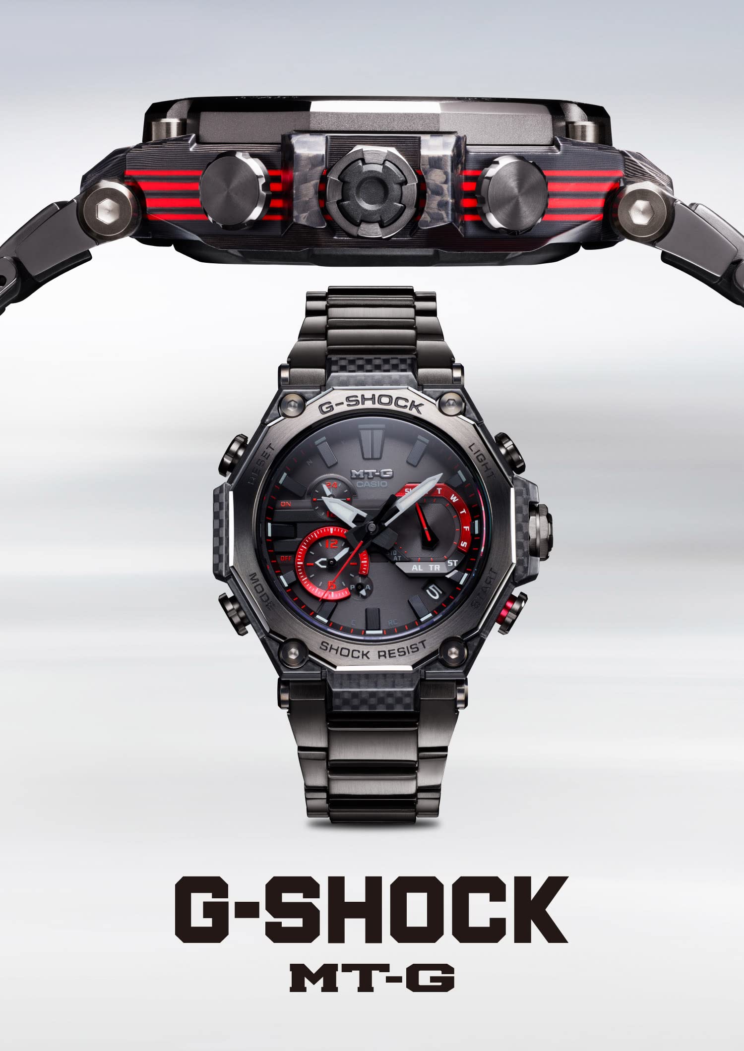 G-SHOCK(ジーショック) Casio MTG-B2000 Layer Composite Band Wristwatch, Black, Layer Composite Band
