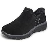 Skechers Women's Easy Going Modern Hour Slip-Ins Boot | Hands Free Slip-Ins, Relaxed Fit, Air-Cooled Memory Foam, 3M Scotchgard Water Repellent, Chenille Lining, Suede Boot