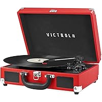 Victrola Vintage 3-Speed Bluetooth Portable Suitcase Record Player with Built-in Speakers | Upgraded Turntable Audio Sound| I