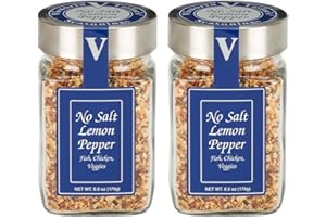 VICTORIA TAYLOR'S No Salt Lemon Pepper- 5.3 oz. Jar (Pack of 2) You won’t even miss the salt. Bright lemon flavor with spicy black pepper and a hint of garlic, onion and red bell pepper.