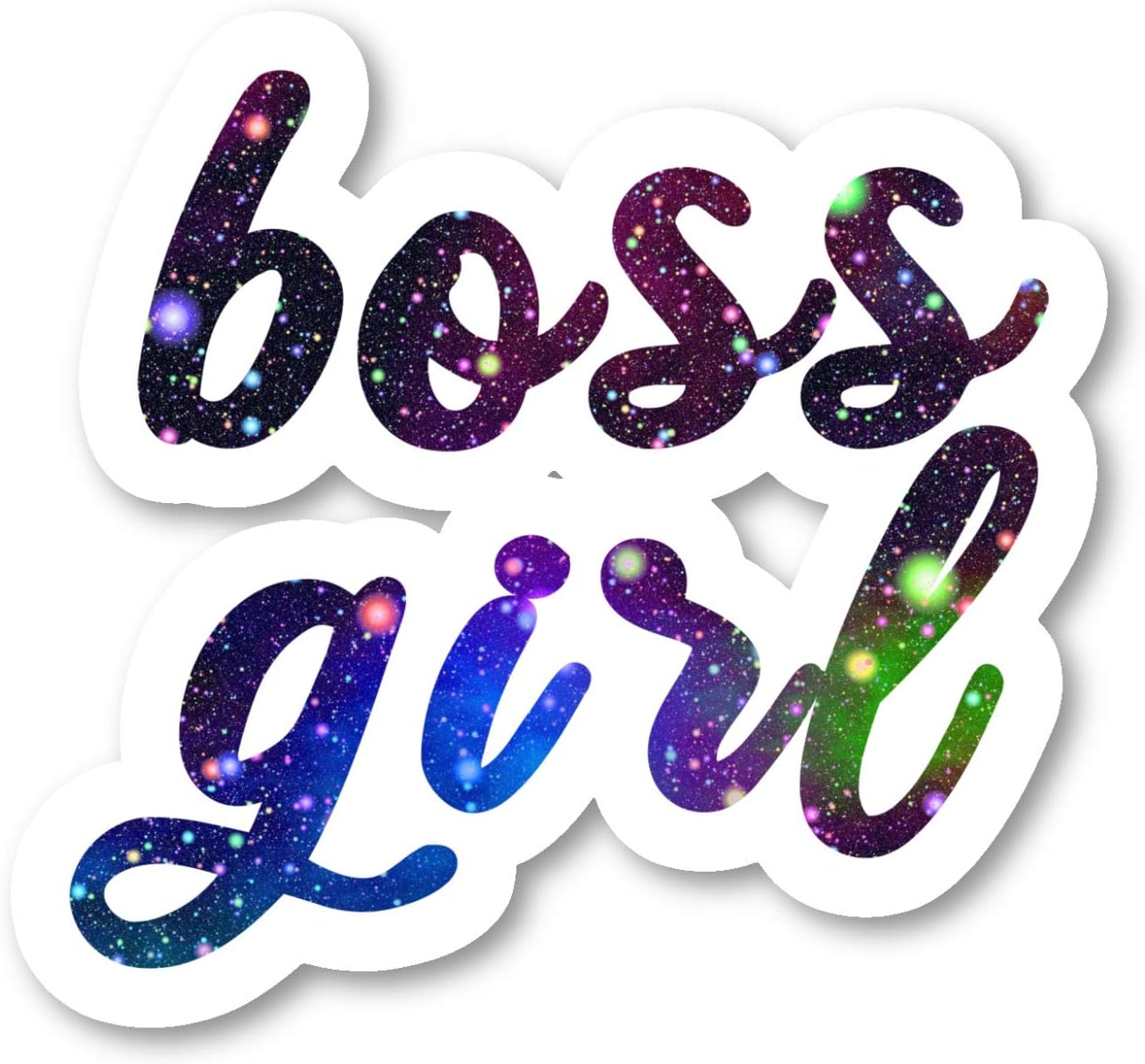 Boss Girl Sticker Inspirational Quotes Galaxy Stickers - Laptop Stickers - 2.5 Inches Vinyl Decal - Laptop, Phone, Tablet Vinyl Decal Sticker S211126
