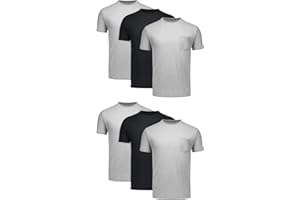 Hanes Men's Pocket T-Shirt Pack, 6-Pack, Cool & Breathable Cotton Tees, Stay-Tucked Undershirts for Men