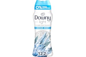 Downy Light Laundry Scent Booster Beads, Ocean Mist Scent, 12.2 OZ, In-wash fabric beads designed to be gentle with a light boost of scent, No Heavy Perfumes