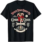 Old Fashioned North Pole Candy Cane Company Elf Christmas T-Shirt