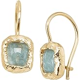 Silpada 'Mediterra' Natural Aquamarine Petite Drop Fine Earrings in 14K Gold-Plated Sterling Silver