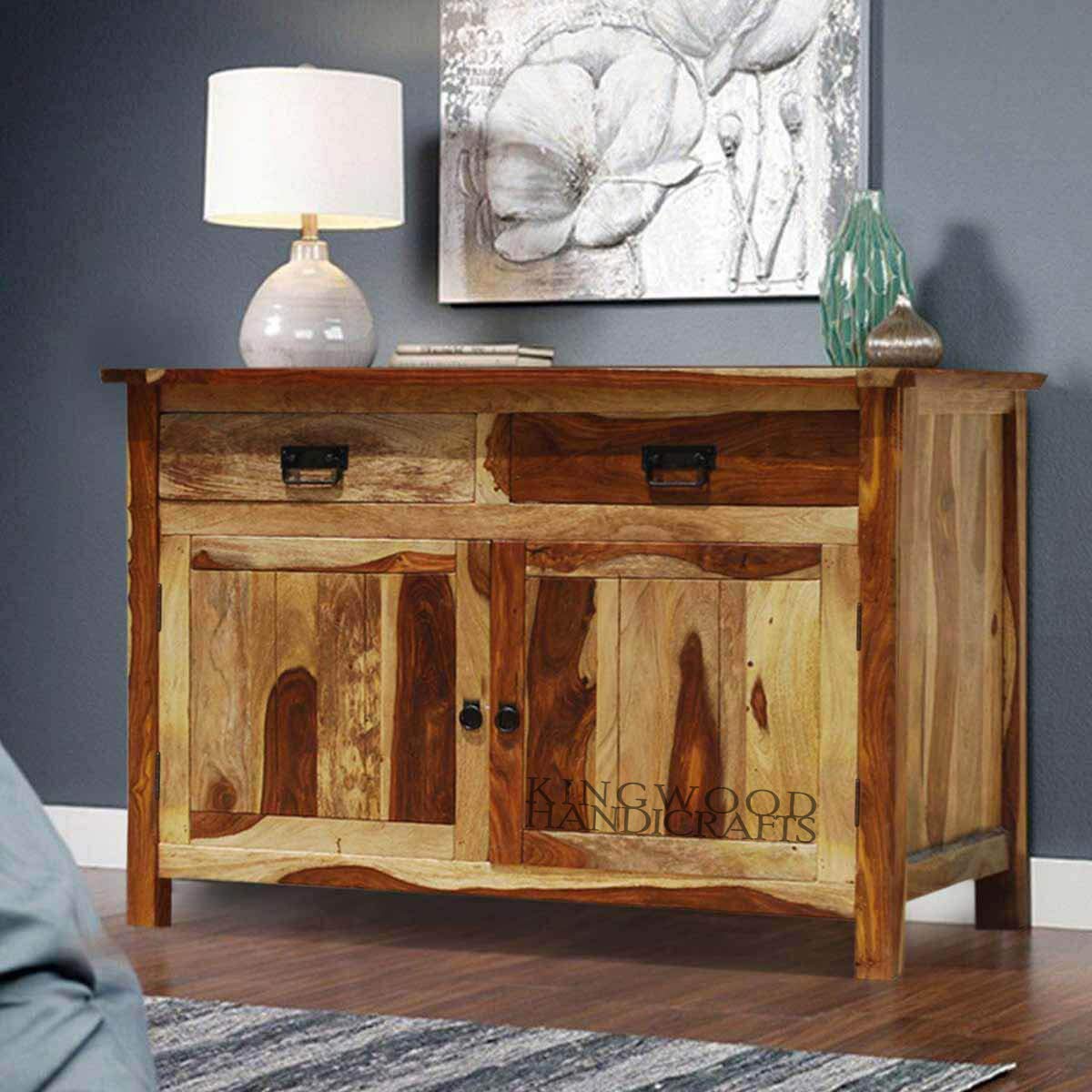 KINGWOOD FURNITURE Sheesham Wood with Medium Honey Finish and
