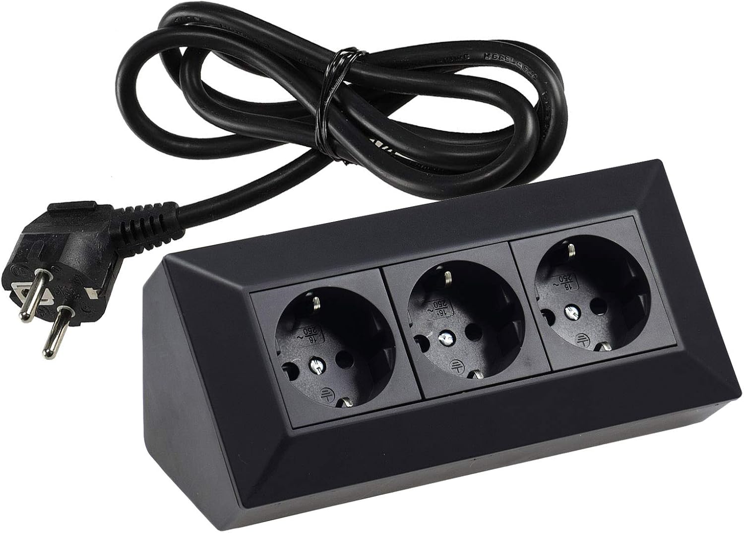 Bloc multiprise pour coin 230 V / 16 A 45° Montage en saillie pour plan