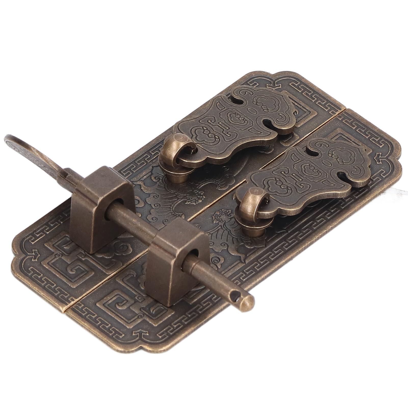 Cabinet Faceplate, Chinese Practical Brown Color Door Opener Decorative Plate 10x5.2cm / 3.9x2.0inch for