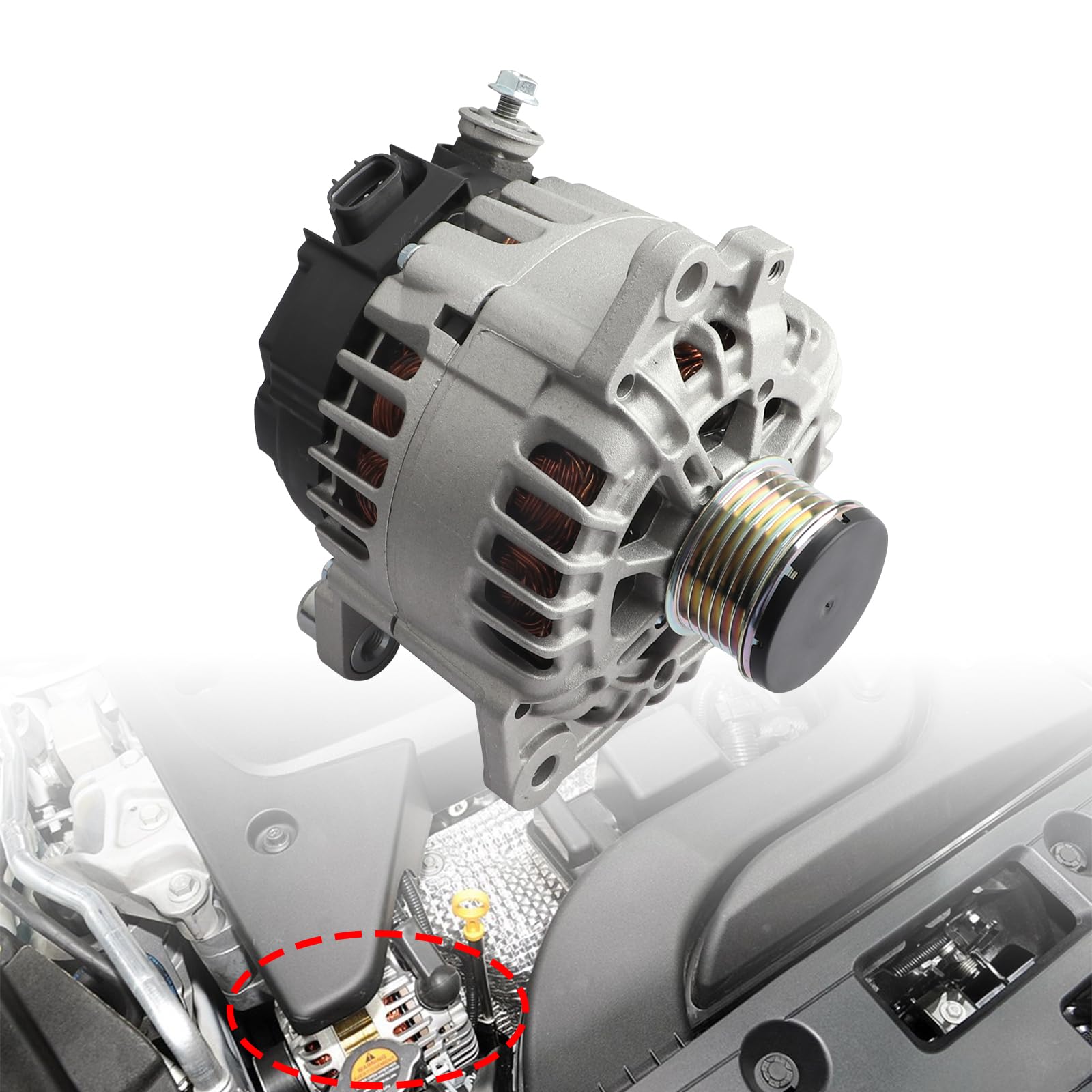 Photo 1 of KAVIUS 11258 Alternator Replacement Compatible with Nissan Sentra & Altima 2007-2012 | Altima 2013 Coupe S | Rogue 2011-2013 | Rogue 2014 2015 Select L4 2.5L 110 AMP Alternator Replace OE# 23100-JA02A