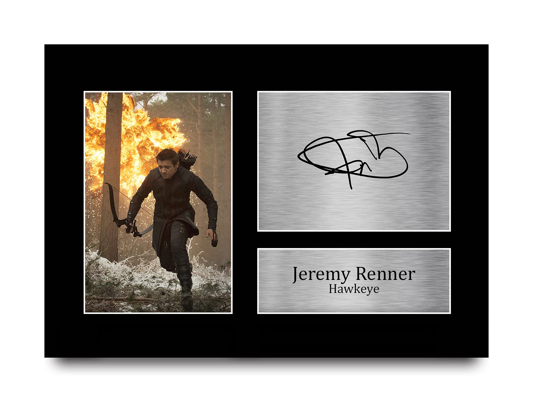 HWC Trading Jeremy Renner Signed A4 Printed Autograph Hawkeye The Avengers Print Photo Picture Display - Great Gift Idea
