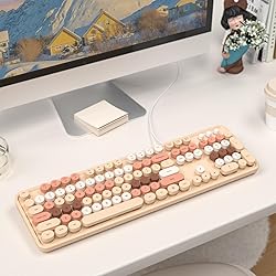 MOFII Wired Keyboard, Full Size USB Keyboard Plug
