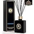 Aroma Loft Reed Diffuser -Reed Diffusers for Home- Bathroom Counter Decor- Home Fragrance Diffuser Set - Office Air Freshener-Modern Decor- Black Diffuser-Cashmere Vanilla