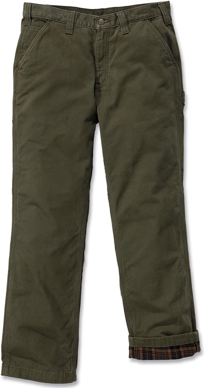 carhartt men's washed twill dungaree flannel lined