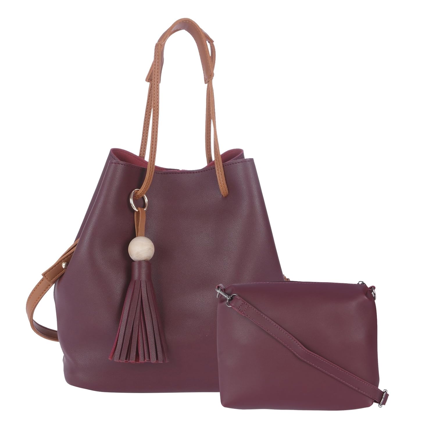 fur jaden women's sling bags with sling pouch( maroon, h231_maroon)