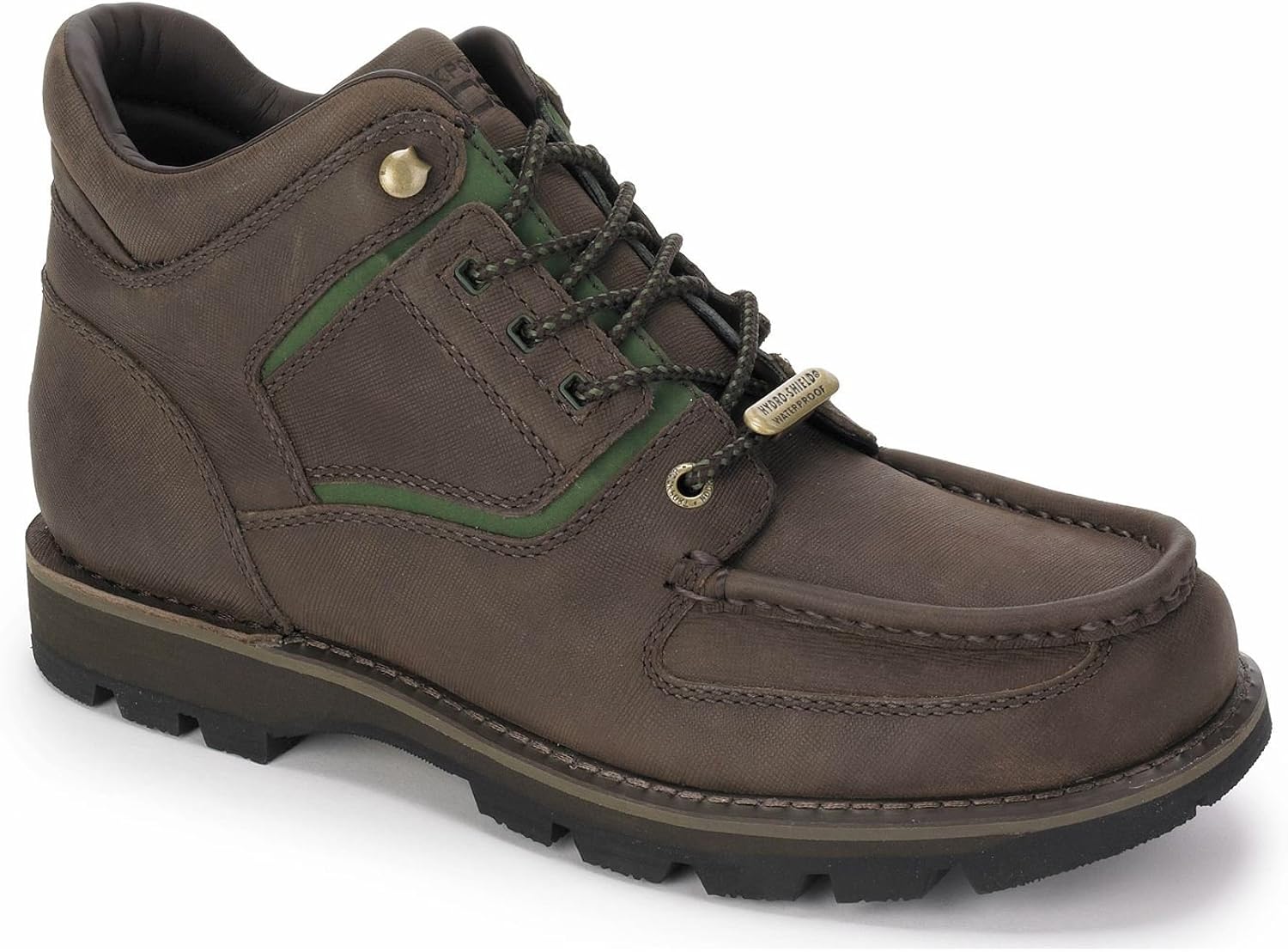 Rockport Mens Boots Umbwe Trail Leather LaceUp Boots Coach/Green 9