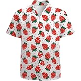 American Flag Skulll Mens Hawaiian Shirt Short Sleeve 3D Graphic Button Down Shirts Tropical Holiday Beach Aloha Shirts