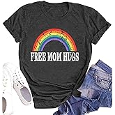 Gay Pride Shirts Rainbow Graphic LGBT Equality T Shirts Love Heart Print Casual Summer Short Sleeve Tops