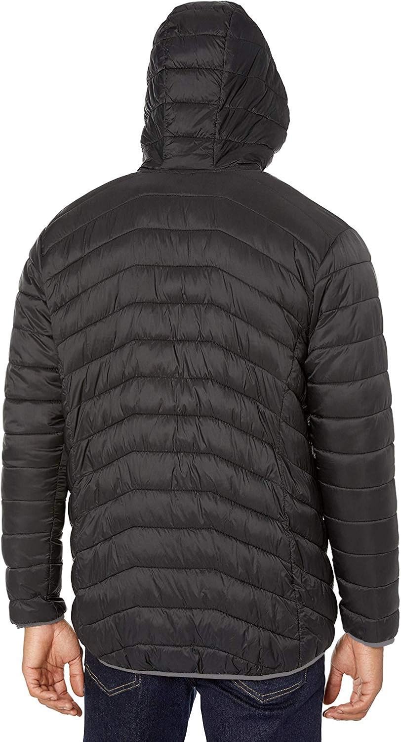 Little Donkey Andy Men's Packable Lightweight Puffer Jacket Hooded Windproof Winter Coat with Recycled Insulation: Clothing