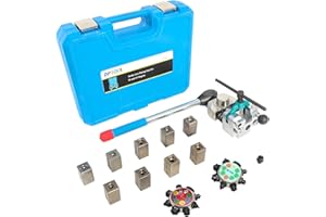 DPTOOL Brake Line Flaring Tool Kit, 45 and 37 Degree Single, Double and Bubble Flares, Brake Line and Tubing Flaring Tool for 3/16", 1/4", 5/16", 3/8" and 4.75mm Tubing